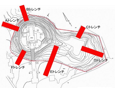 姫小川古墳の地形測量図