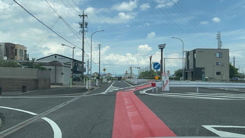 仮設踏切(工事後)東を望む