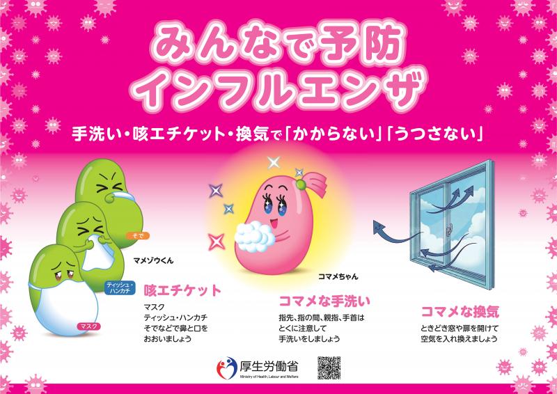【厚生労働省リーフレット】みんなで予防インフルエンザ