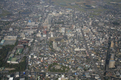 南明治地区の航空写真