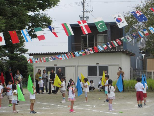 みつこ運動会フラッグ当日