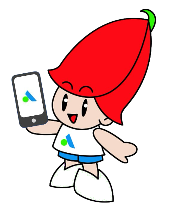 スマホを持ったサルビー