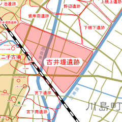 古井堤遺跡位置図