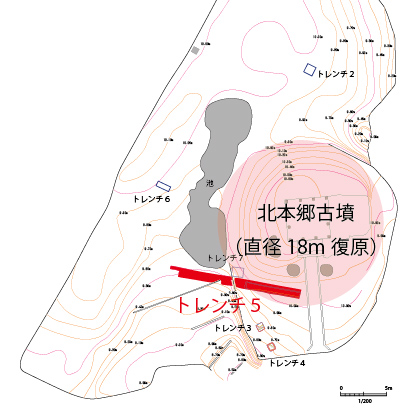 北本郷古墳平面図