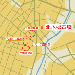 北本郷古墳位置図