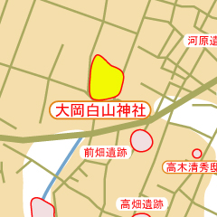 大岡白山神社地図