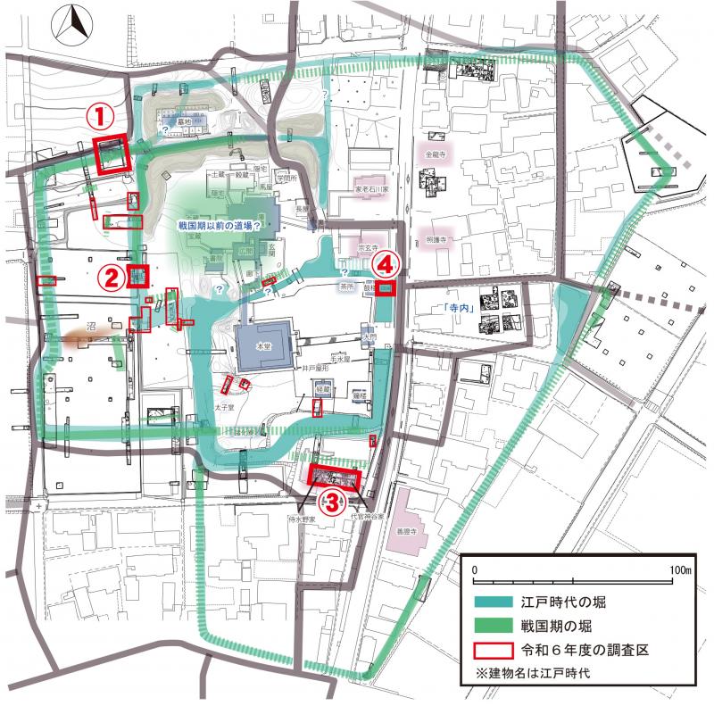 調査区位置-本證寺