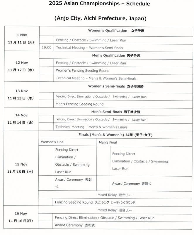 schedule